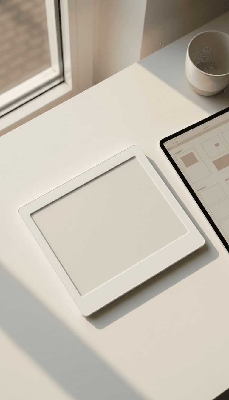 Open ebook on a desk